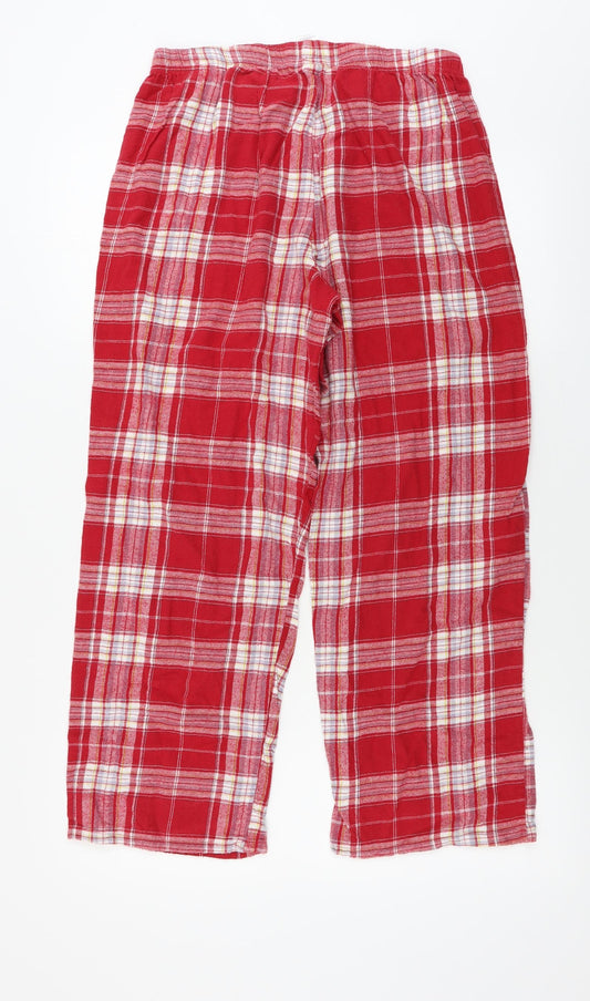 Matalan Womens Red Check Trousers Size M L24 in