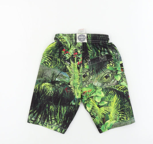 NEXT Boys Green Floral Bermuda Shorts Size 3 Years