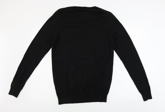 QED London Mens Black Pullover Jumper Size L