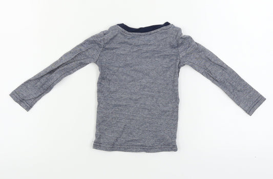 H&M Girls Blue Basic T-Shirt Size 2 Years