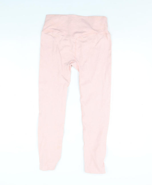 Preworn Womens Pink Compression Leggings Size L L29 in