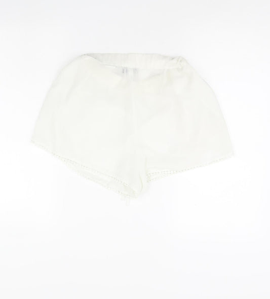Boohoo Womens White Bermuda Shorts Size M