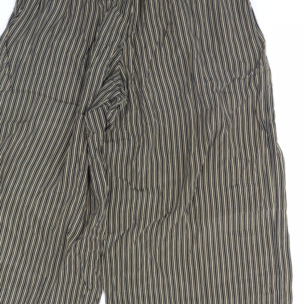 Gap Womens Black Striped Trousers Size 6 L29 in