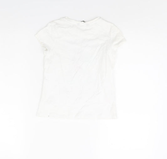 George Girls White Basic T-Shirt Size 6 Years - Palm Tree