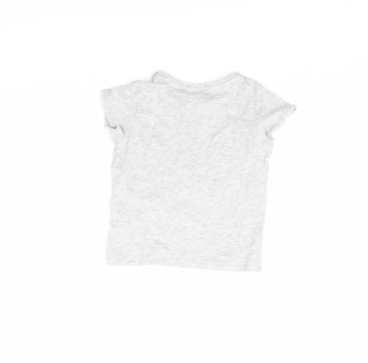 PEP & cO Girls Grey Basic T-Shirt Size 18-24 Months