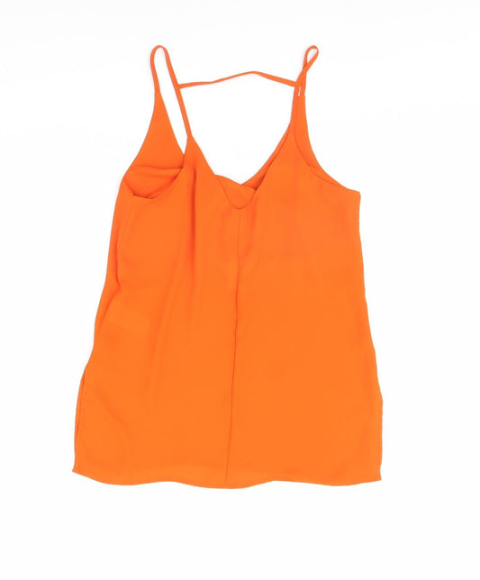H&M Womens Orange Basic Tank Size 8