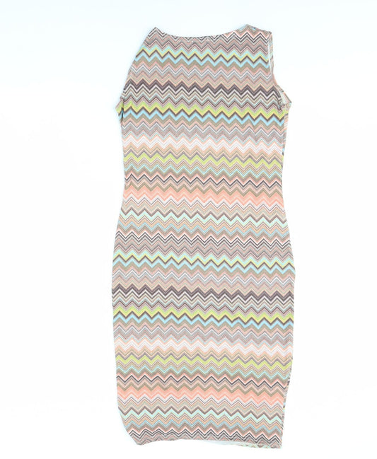 Graffic Womens Multicoloured Striped Bodycon Size M