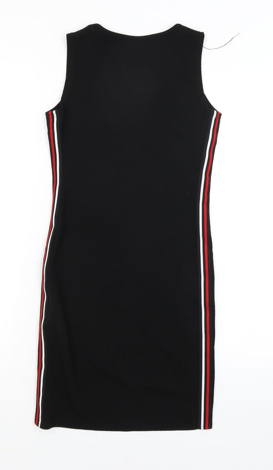 Preworn Womens Black Tank Dress Size 8