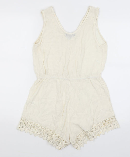 Atmophere Womens Ivory Playsuit One-Piece Size 10