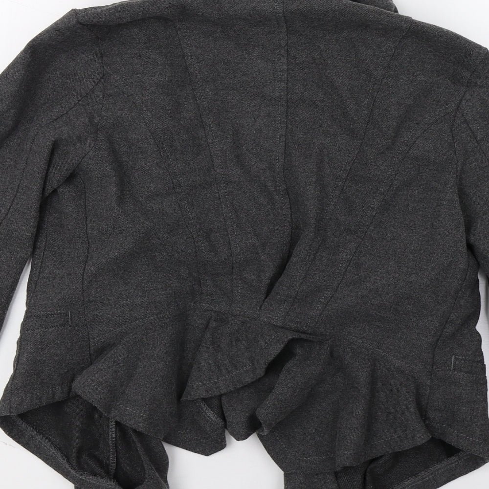 Topshop Womens Grey Jacket Blazer Size 6