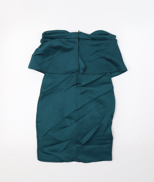 Missguided Womens Green A-Line Size 6
