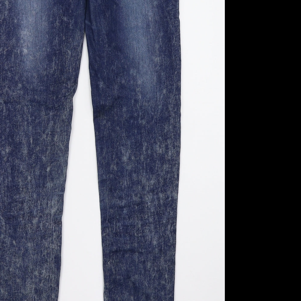 Brand and care label for Denim & Co. women’s blue skinny jeans, size UK 6, 29-inch leg