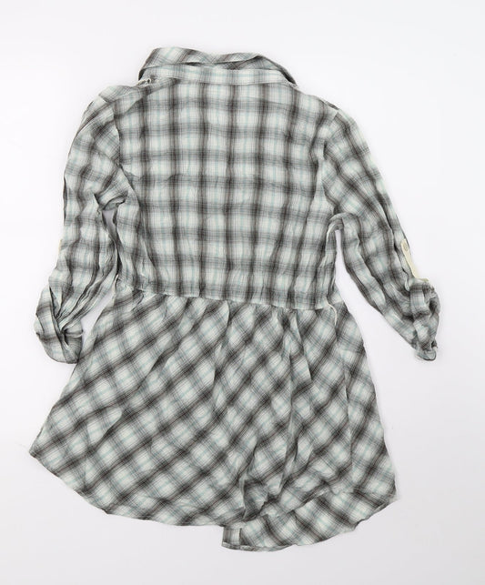 Mamas Womens Green Check Basic Button-Up Size 10