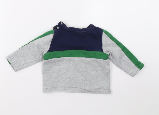 Fred & flo Boys Grey Pullover Jumper Size 3-6 Months