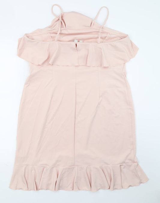 Body Flirt Womens Pink A-Line Size L