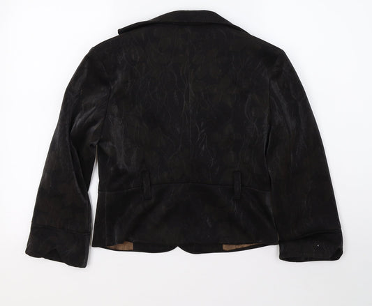 J W Womens Brown Jacket Blazer Size 12