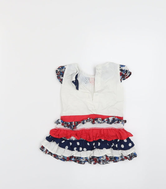 baby beetle Girls Multicoloured Polka Dot Basic Blouse Size 6-9 Months