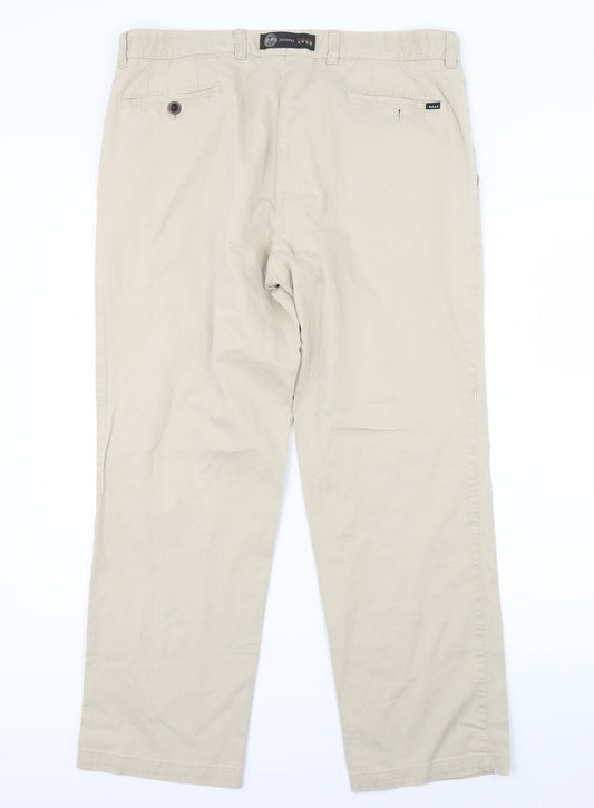 RAX Mens Beige Chino Trousers Size 38 L25 in