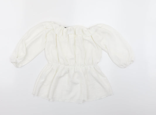 I SAW IT FIRST Womens White Basic Blouse Size 8