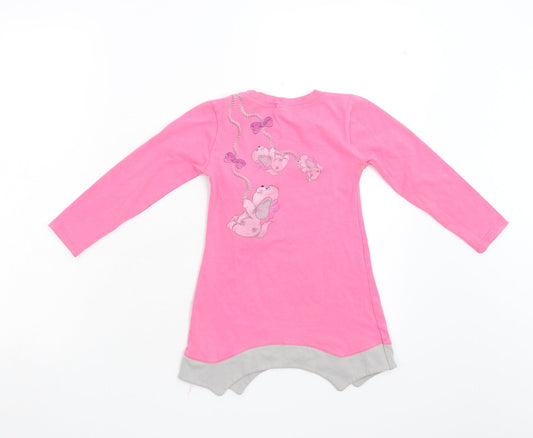 Stephanie Girls Pink Basic T-Shirt Size 5-6 Years