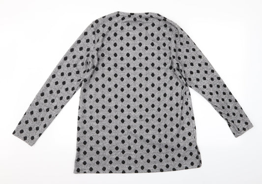 Papaya Womens Grey Argyle/Diamond Pullover Jumper Size 10