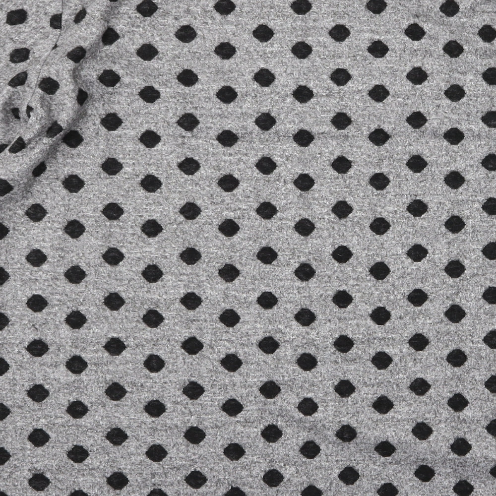Brand and care label for Papaya women’s grey argyle/diamond jumper, size UK 10