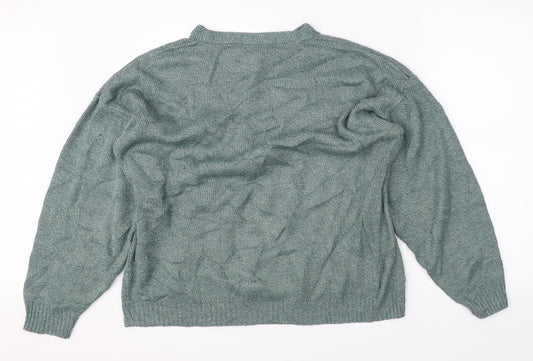 Phase Womens Green Knit Pullover Jumper Size XL