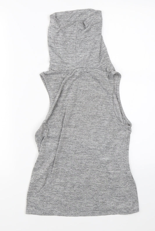New Look Womens Grey Basic Blouse Size 12