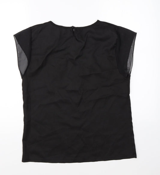 Preworn Womens Black Basic Blouse Size M