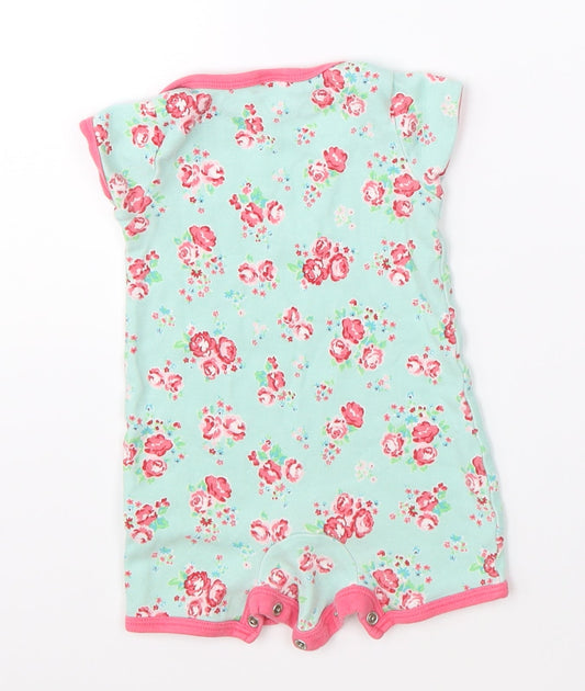 Mini Club Girls Green Floral Romper One-Piece Size 3-6 Months