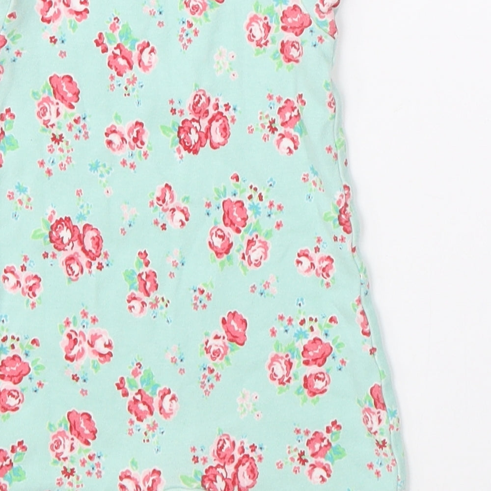 Mini Club Girls Green Floral Romper One-Piece Size 3-6 Months