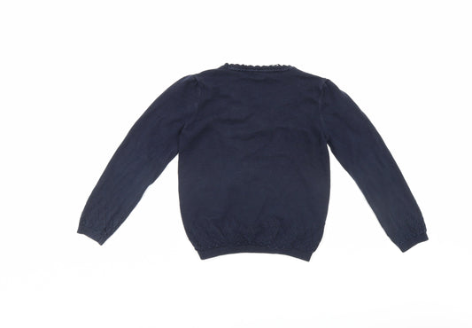 TU Girls Blue Cardigan Jumper Size 9 Years
