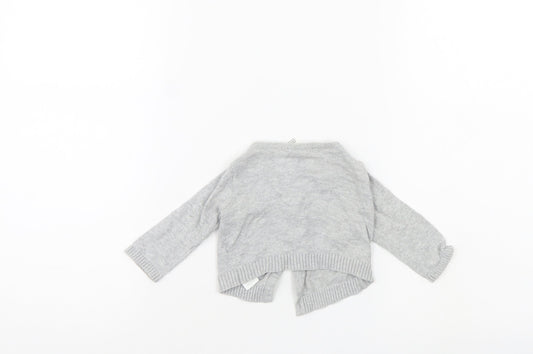 Carters Girls Grey Cardigan Jumper Size 0-3 Months