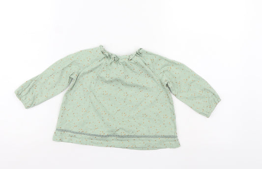 NEXT Girls Green Polka Dot A-Line Size 9-12 Months