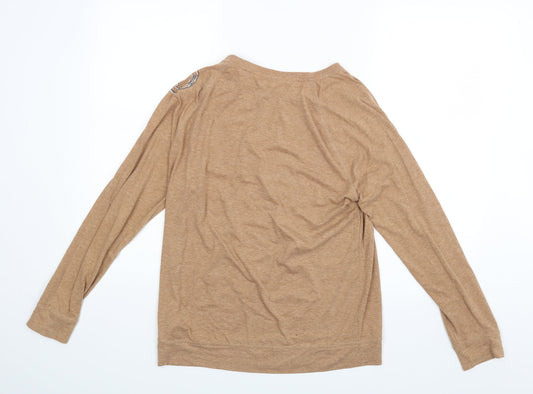 Day Dreams Womens Brown Basic Blouse Size 12