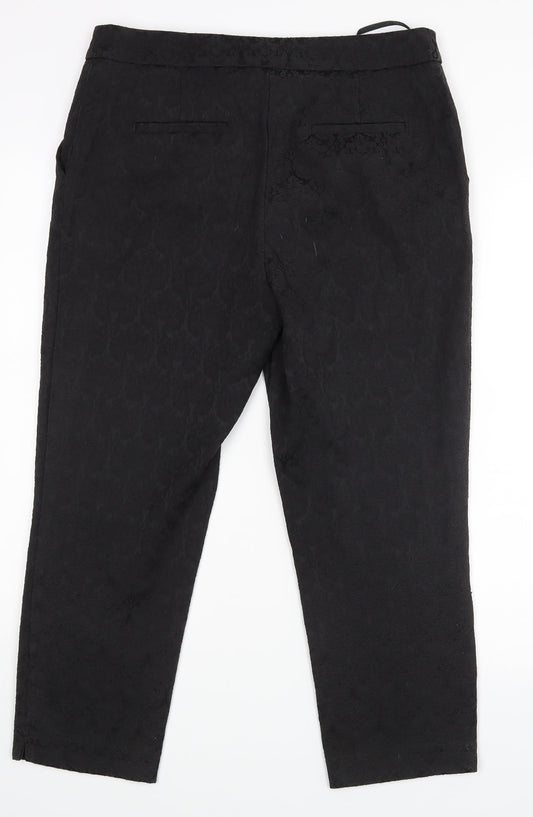 Soon Womens Black Trousers Size 12 L22.5 in