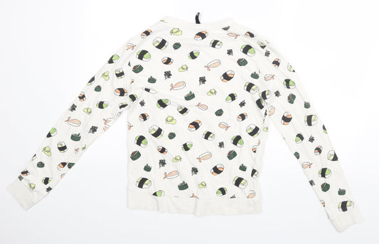 H&M Womens White Pullover Jumper Size 6