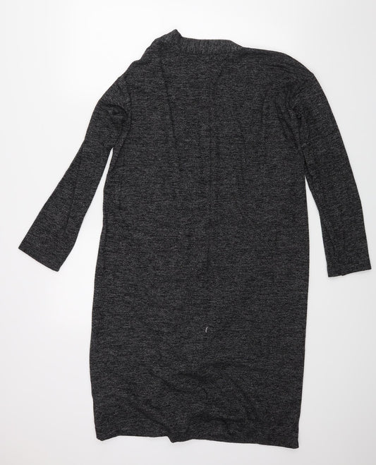 M&S Womens Grey Wrap Jumper Size M