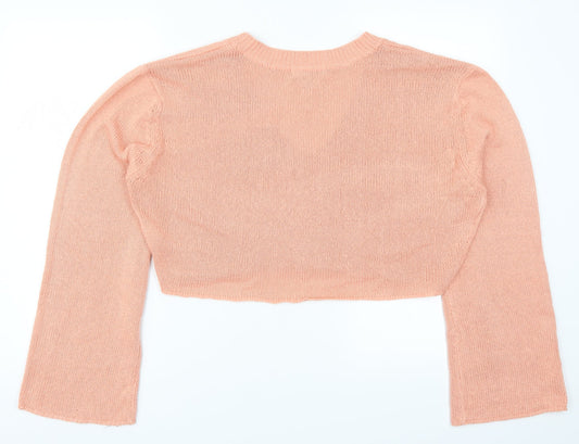 Missguided Womens Pink Knit Pullover Jumper Size L