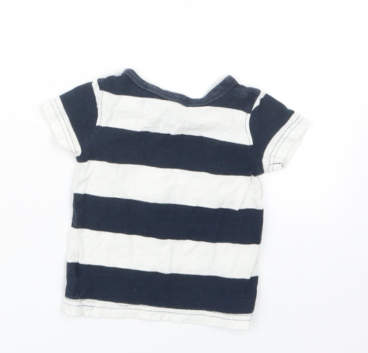 NEXT Boys Blue Striped Basic T-Shirt Size 3-6 Months