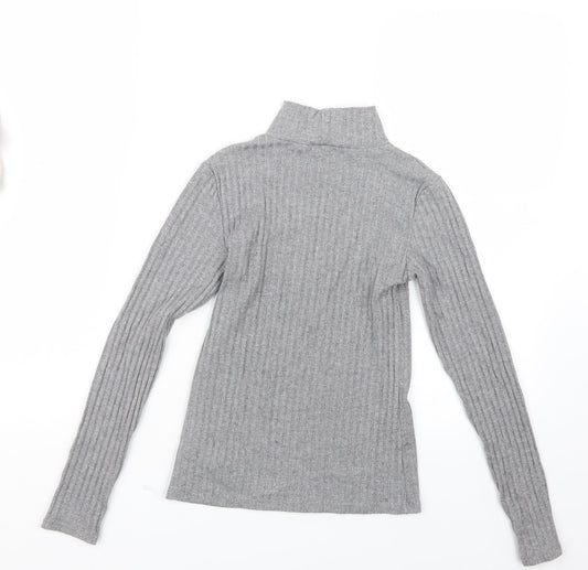 Topshop Womens Grey Basic T-Shirt Size 8