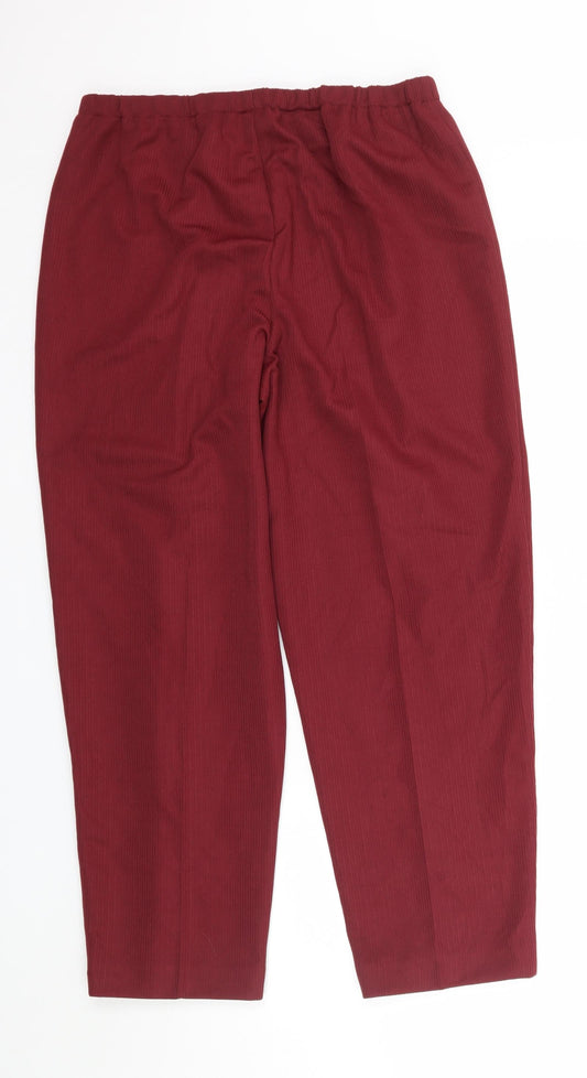 Paula W Womens Red Trousers Size 18 L27 in