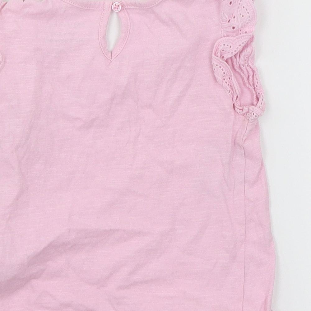 Primark Girls Pink Jersey Basic T-Shirt Size 18-24 Months
