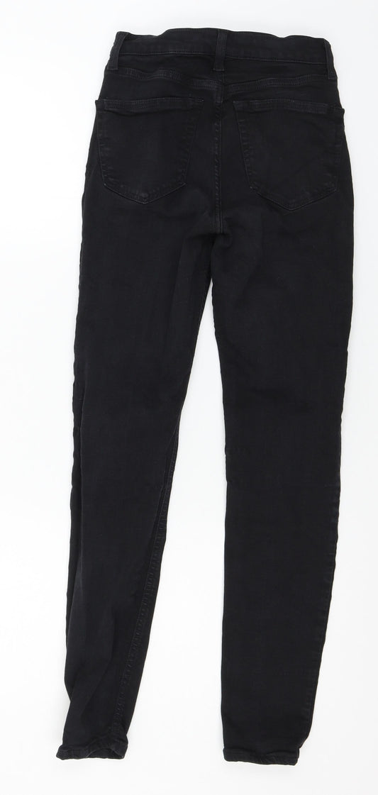 Topshop Womens Black Denim Skinny Jeans Size 25 in L32 in