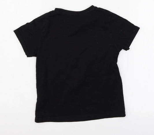 PEP & CO Boys Black Jersey Basic T-Shirt Size 7-8 Years - Chill Out