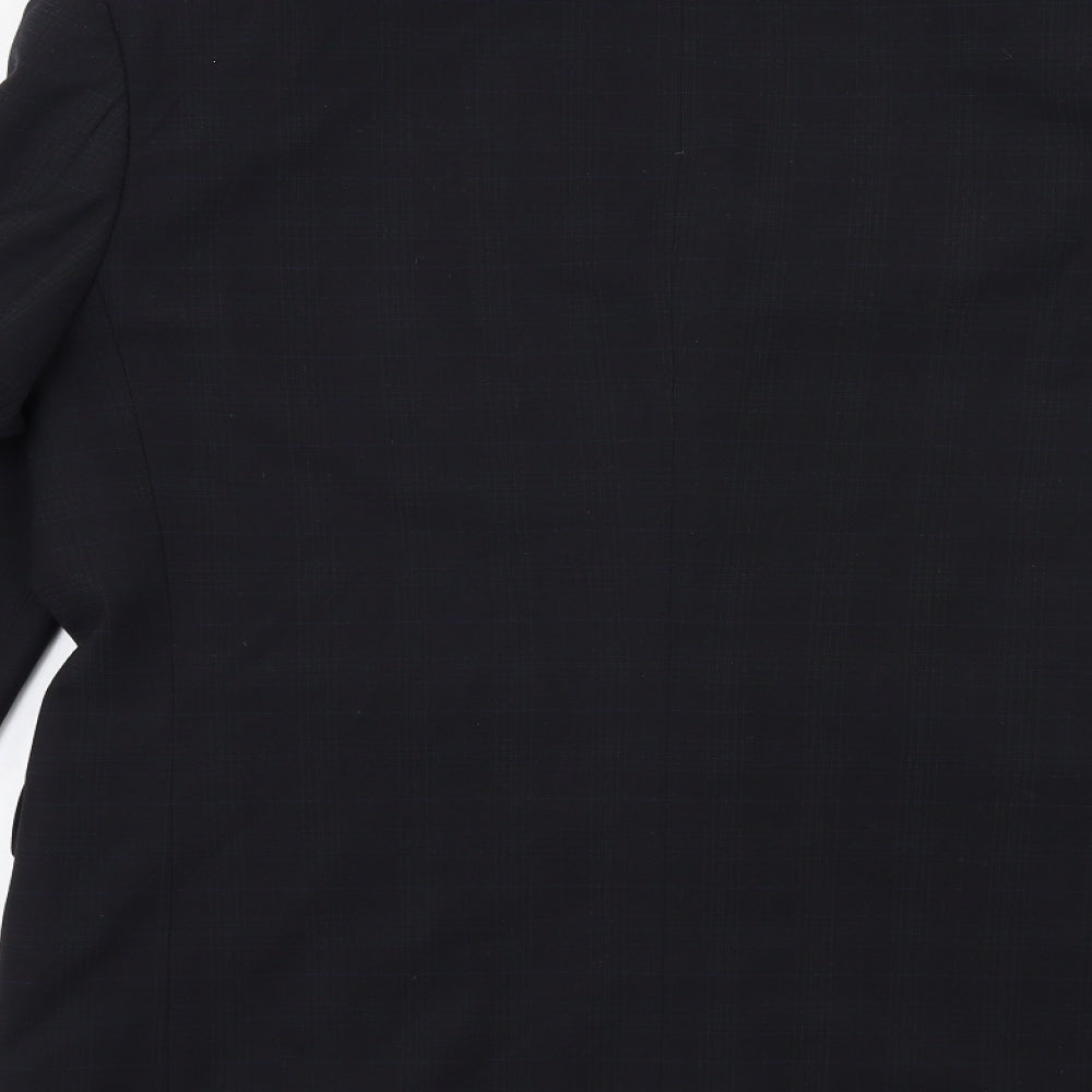 Marks and Spencer Mens Black Check Jacket Suit Jacket Size 40