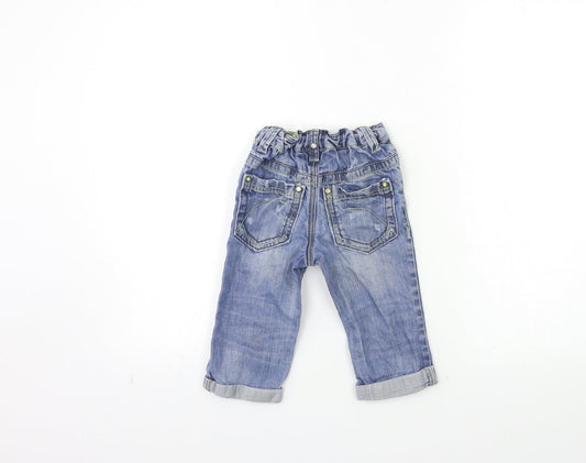 NEXT Baby Blue Denim Snow Pants Jeans Size 12-18 Months