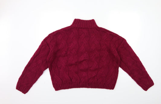 M&Co Womens Pink Knit Pullover Jumper Size 12