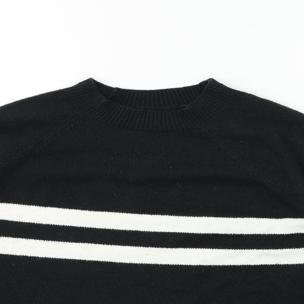 Hollister Womens Grey Striped Knit Pullover Jumper Size L