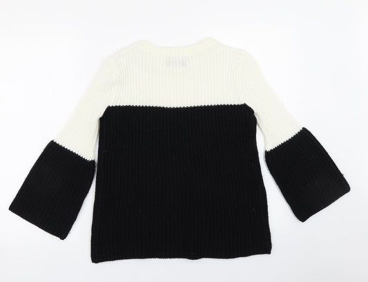 Papaya Womens White Knit Pullover Jumper Size S